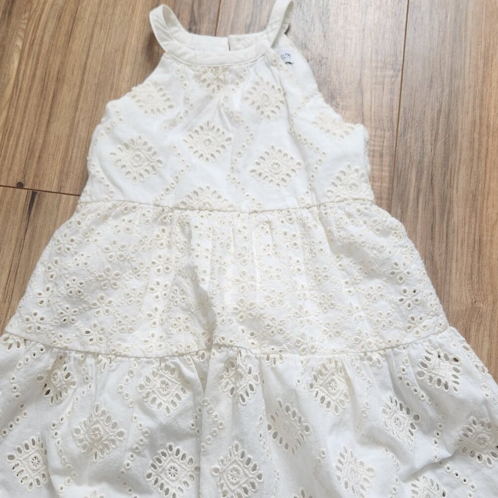 Zara girls midi maxi eyelet dress